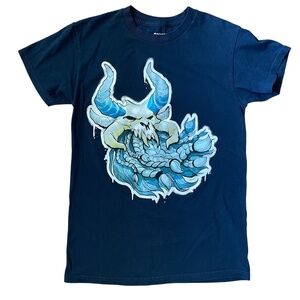 Fortnite Graphic T-shirt Navy Blue Cotton Men’s Small